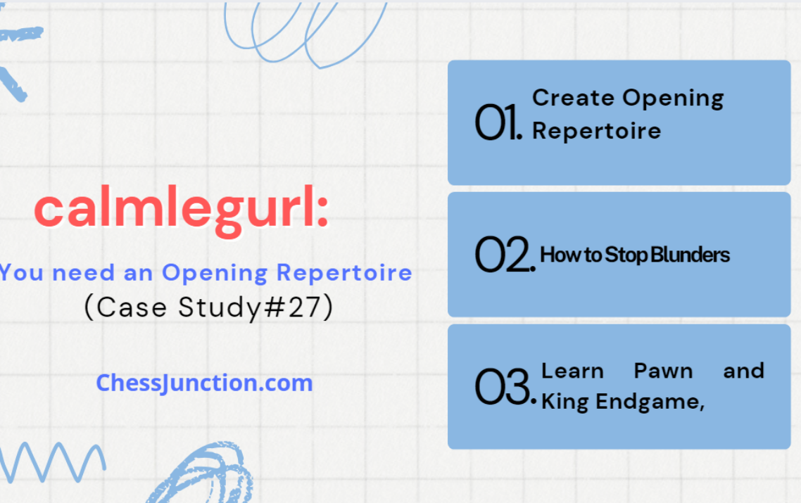 calmlegurl: You need an opening repertoire (Case Study#27)